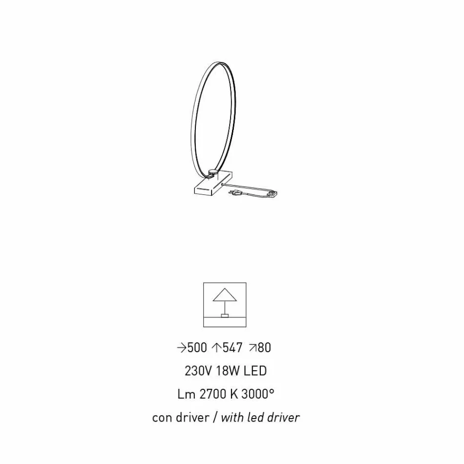 Design bordslampa i svart aluminium och mässing tillverkad i Italien - Norma Viadurini