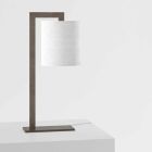 Design bordslampa i metall och vitt linne Made in Italy - Bali Viadurini