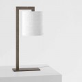 Design bordslampa i metall och vitt linne Made in Italy - Bali
