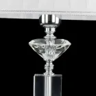 Lamp glasdesign och kristallbord Ivy, tillverkad i Italien Viadurini