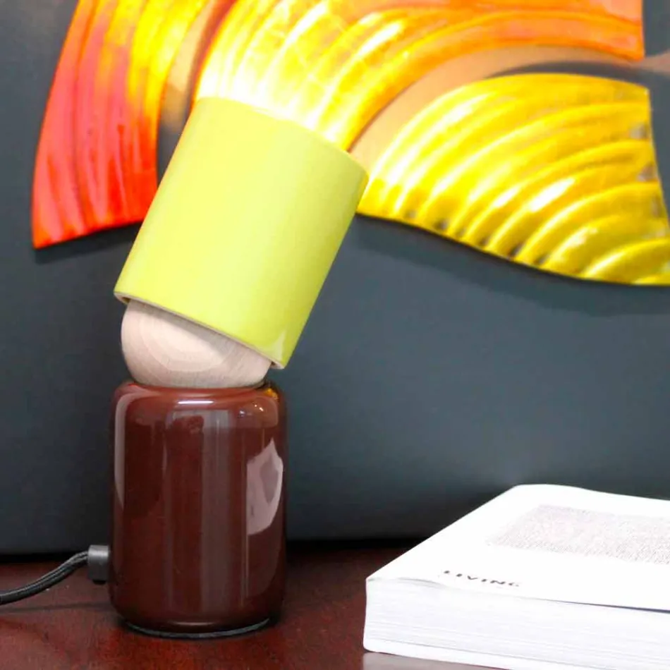 Keramisk bordlampa för modern design tillverkad i Italien Asien Viadurini