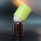 Keramisk bordlampa för modern design tillverkad i Italien Asien Viadurini