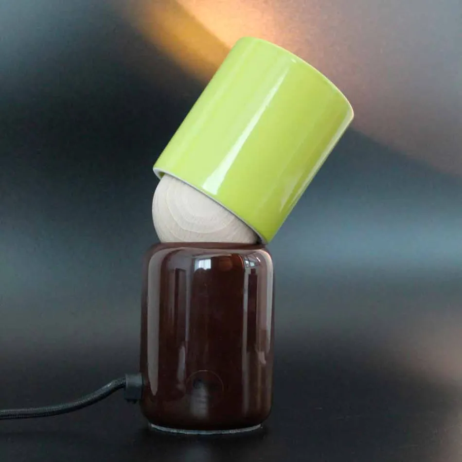 Keramisk bordlampa för modern design tillverkad i Italien Asien Viadurini