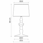 Bordslampa i vit keramik- och linsskärm 2 Mått - Cadabra Viadurini
