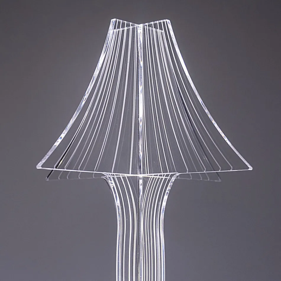 Aurel plexiglas bordslampa i två storlekar Tillverkad i Italien Viadurini