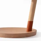 Bordslampa i bok med detaljer i metall och vegan läder - Avetta Viadurini