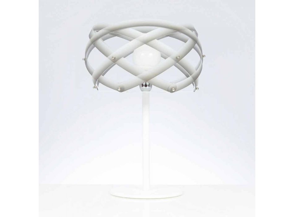 Lampa metakrylat bord med nyans dekorum, diam.40 cm, Vanna Viadurini