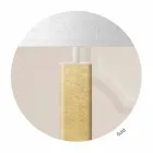 Bordslampa av metall med lampskärm av tyg Made in Italy - Jump Viadurini