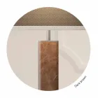 Bordslampa av metall med lampskärm av tyg Made in Italy - Jump Viadurini