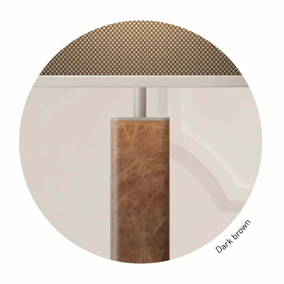 Bordslampa av metall med lampskärm av tyg Made in Italy - Jump Viadurini