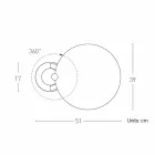 Bordslampa i krom eller svartmetall med LED Made in Italy - Orlando Viadurini