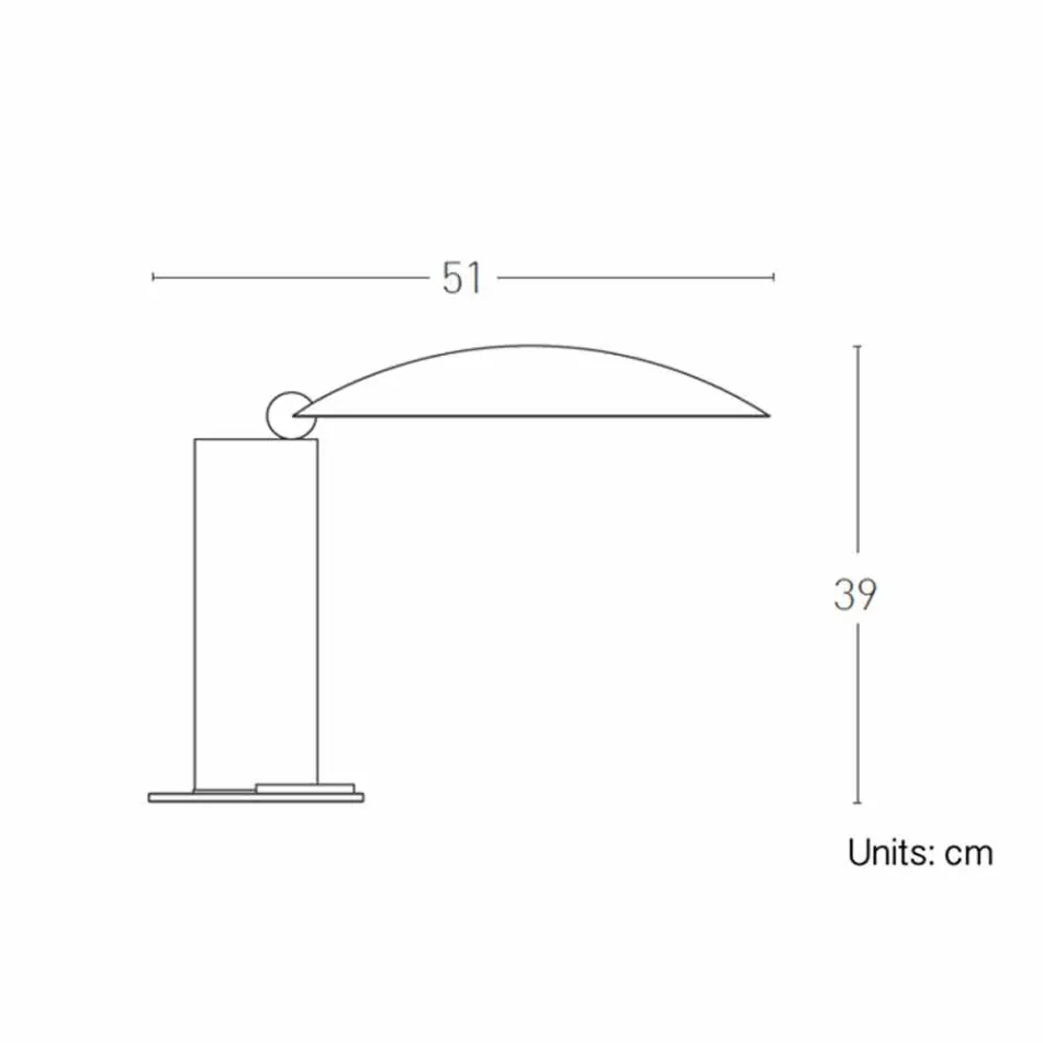 Bordslampa i krom eller svartmetall med LED Made in Italy - Orlando Viadurini