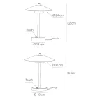 Mira metallbordslampa med olika ytbehandlingar Tillverkad i Italien Viadurini