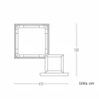 Bordslampa i mässing och harts med marmorbas tillverkad i Italien - Quizza Viadurini