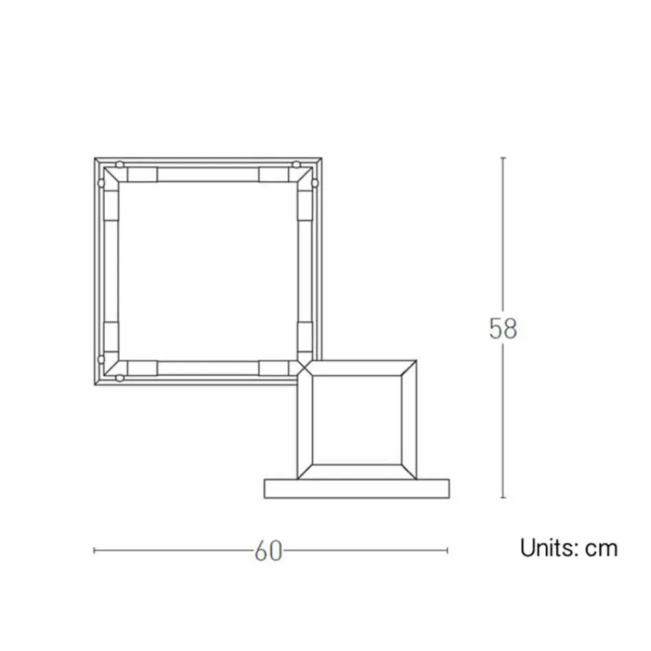 Bordslampa i mässing och harts med marmorbas tillverkad i Italien - Quizza Viadurini