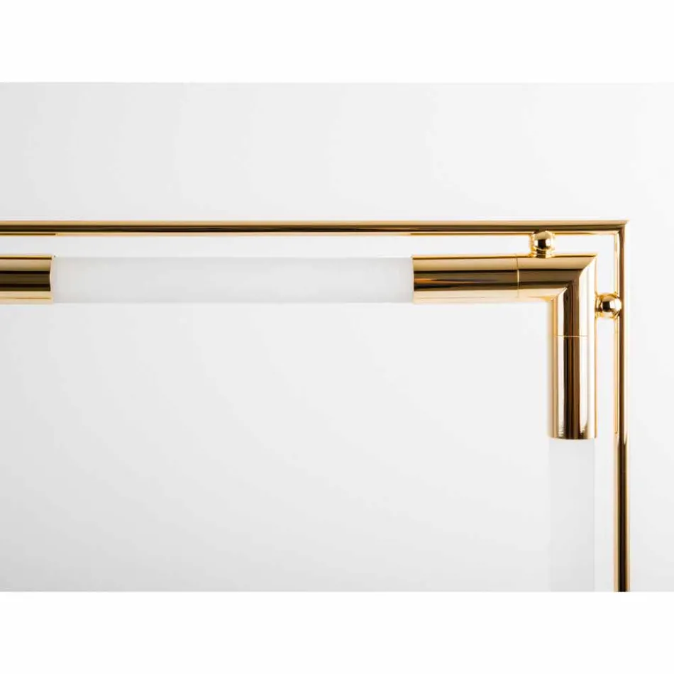 Bordslampa i mässing och harts med marmorbas tillverkad i Italien - Quizza Viadurini