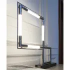 Bordslampa i mässing och harts med marmorbas tillverkad i Italien - Quizza Viadurini