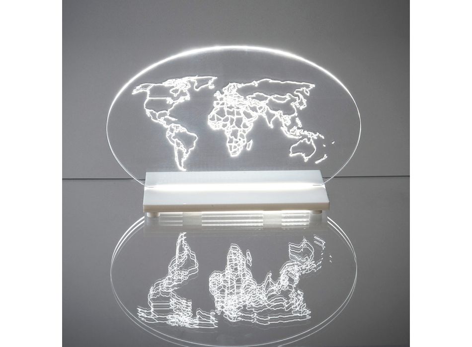 LED-driven bordslampa i plexiglas tillverkad i Italien - Rapunzel Viadurini