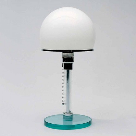 Glasbordslampa med opalskärm tillverkad i Italien - Dacca Viadurini