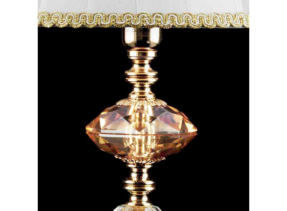Glas Bordslampa och Crystal Belle, tillverkad i Italien Viadurini