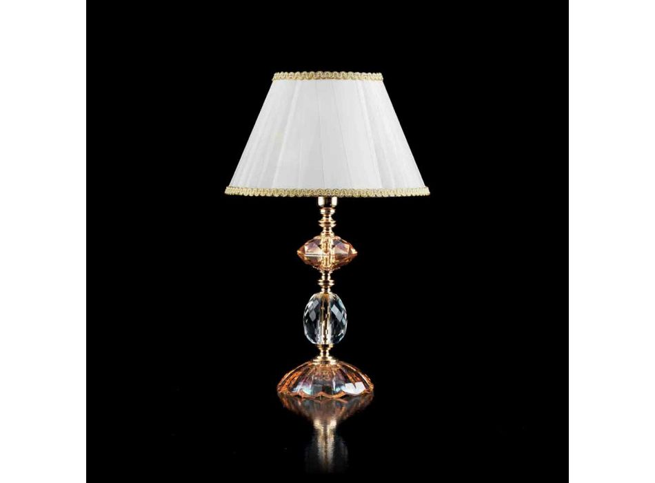 Glas Bordslampa och Crystal Belle, tillverkad i Italien Viadurini
