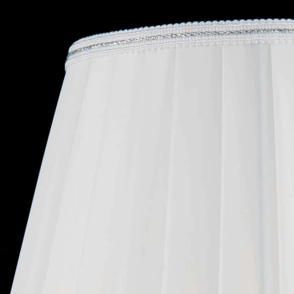 Lampa i transparent glas bord och Crist Ivy, tillverkad i Italien Viadurini