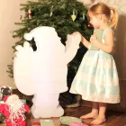 LED-bordslampa i modern design i form av jultomten - Babbostar Viadurini