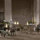 Led bordslampa i vit frostat glas modern design - flaska Viadurini