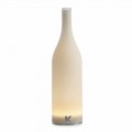 Led bordslampa i vit frostat glas modern design - flaska