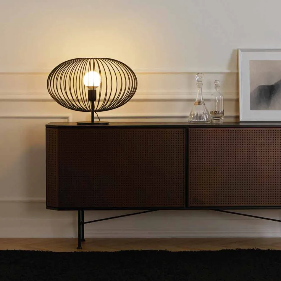 Samtida bordslampa i målat stål, Ø48xH35 cm, Gabri Viadurini