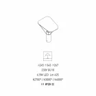 Modern bordslampa i harts och vit bomull tillverkad i Italien - Fiera Viadurini