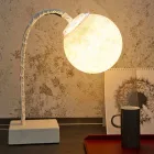 Bordslampa modern flexibel stam In-es.artdesign MicroT Luna Viadurini