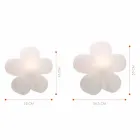 Blommabord eller golvlampa i modern design i vit plast - Fiorestar Viadurini