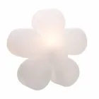 Blommabord eller golvlampa i modern design i vit plast - Fiorestar Viadurini