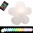 Blommabord eller golvlampa i modern design i vit plast - Fiorestar Viadurini