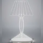 Formad bordslampa, Ferla plexiglas LED-lampa Viadurini