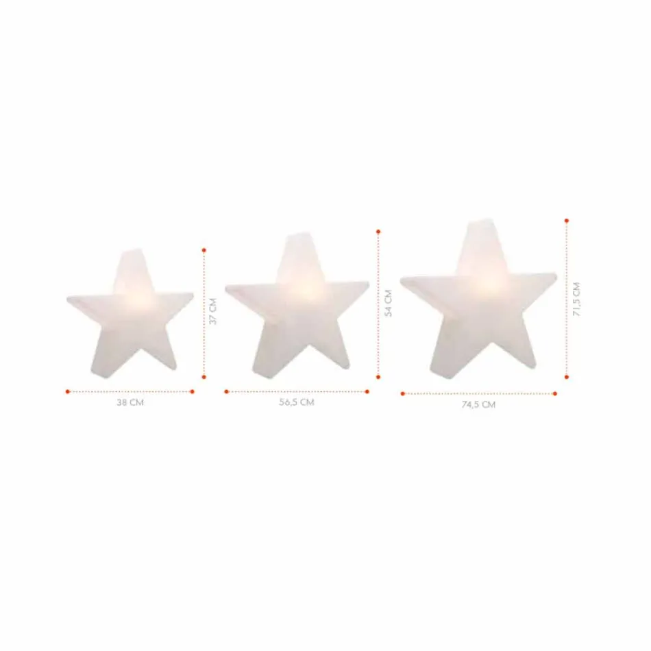 Polyeten sol- eller LED Star Design bordslampa - Ringostar Viadurini