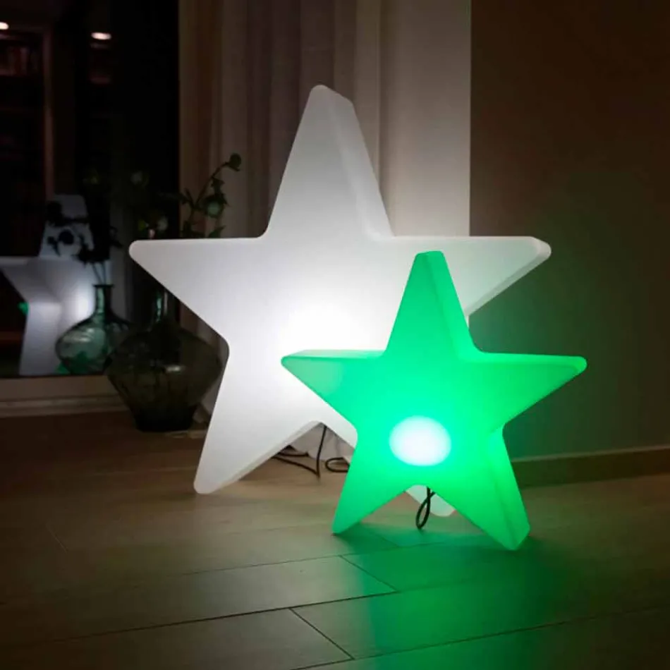 Polyeten sol- eller LED Star Design bordslampa - Ringostar Viadurini
