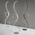 LED-golvlampa med Design-Clack-målad metallstruktur Viadurini