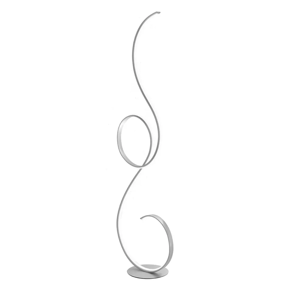 LED-golvlampa med Design-Clack-målad metallstruktur Viadurini