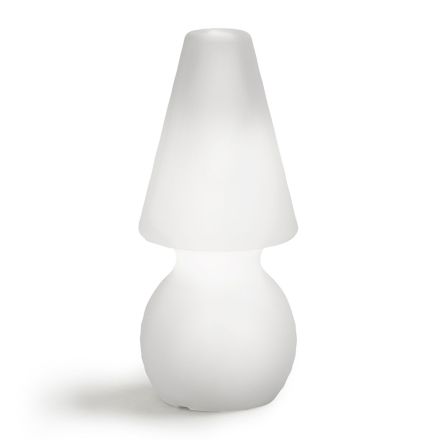 Led golvlampa i vit polyeten Tillverkad i Italien - Alvarez Viadurini