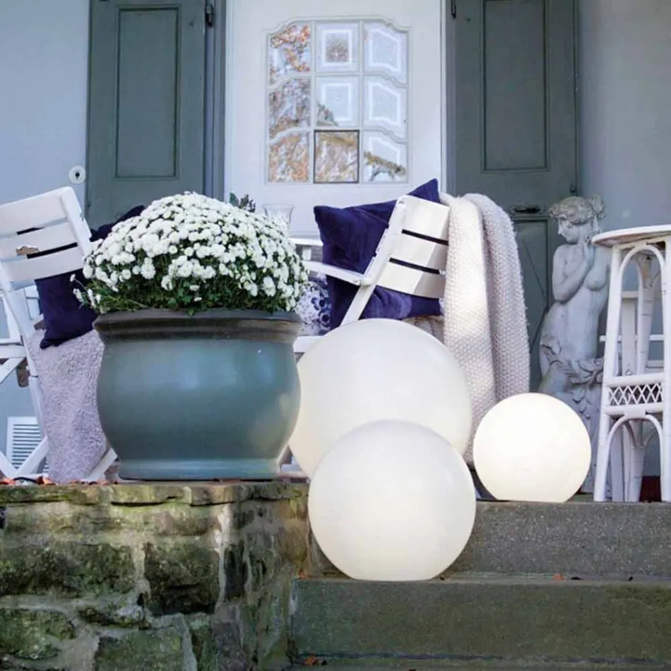 Solenergi Golvlampa eller Led rund färgad design - Globostar Viadurini