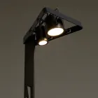 Utdragbar golvlampa aluminium matt svart stegedesign - vaksam Viadurini