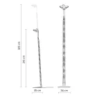 Utdragbar golvlampa aluminium matt svart stegedesign - vaksam Viadurini