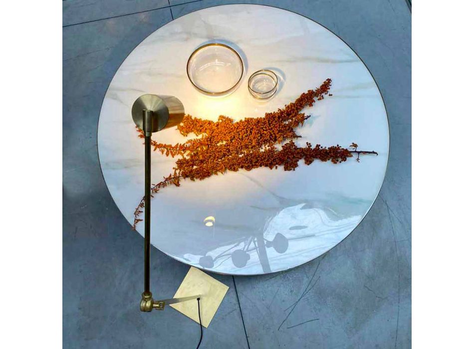 Artisan golvlampa i naturligt mässing med LED Made in Italy - Agio