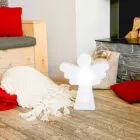 Vit golvlampa E27, Led eller Solar Angel Modern Design - Angelostar Viadurini