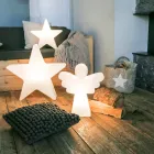 Vit golvlampa E27, Led eller Solar Angel Modern Design - Angelostar Viadurini