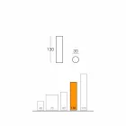 Slide Fluo cylindrisk golvlampa gjord i Italien Viadurini