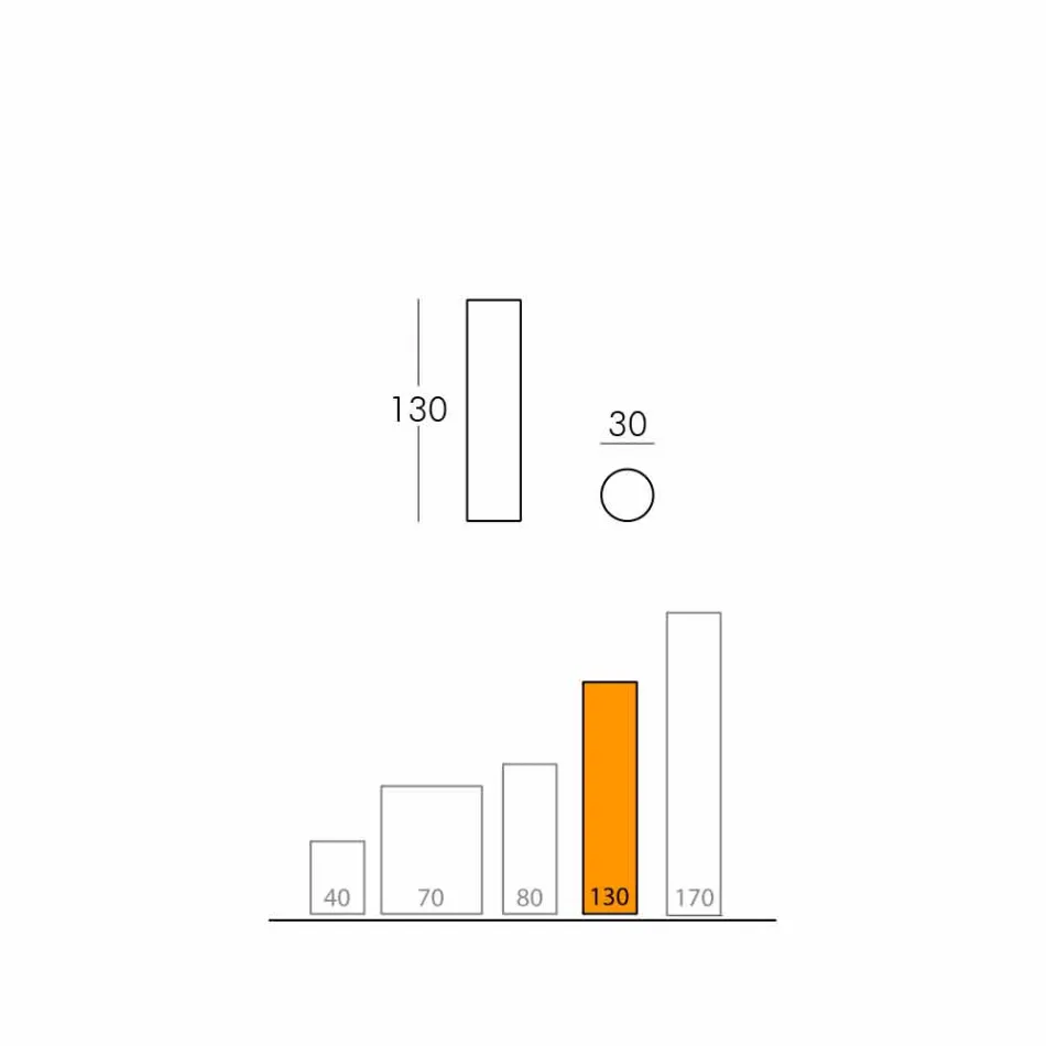 Slide Fluo cylindrisk golvlampa gjord i Italien Viadurini