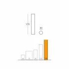 Slide Fluo cylindrisk golvlampa gjord i Italien Viadurini